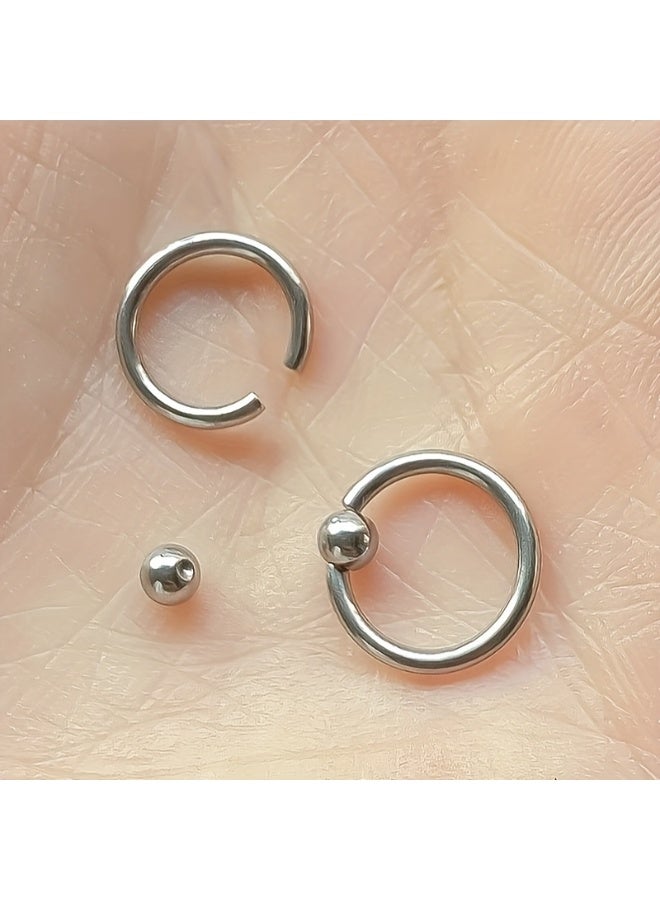 FLOVAZO 60 Pieces Hypoallergenic Body Piercing Jewelry Set - Surgical Steel Ear, Nose, Lip, Eyebrow, Navel & Tongue Piercings - Safe & Stylish Complete Kit for Daily Wear and Gift - Image 3